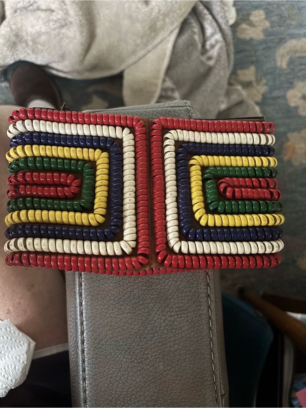 Multicolor 1940’s Telephone Cord Geometric clutch wallet — Women Accessories